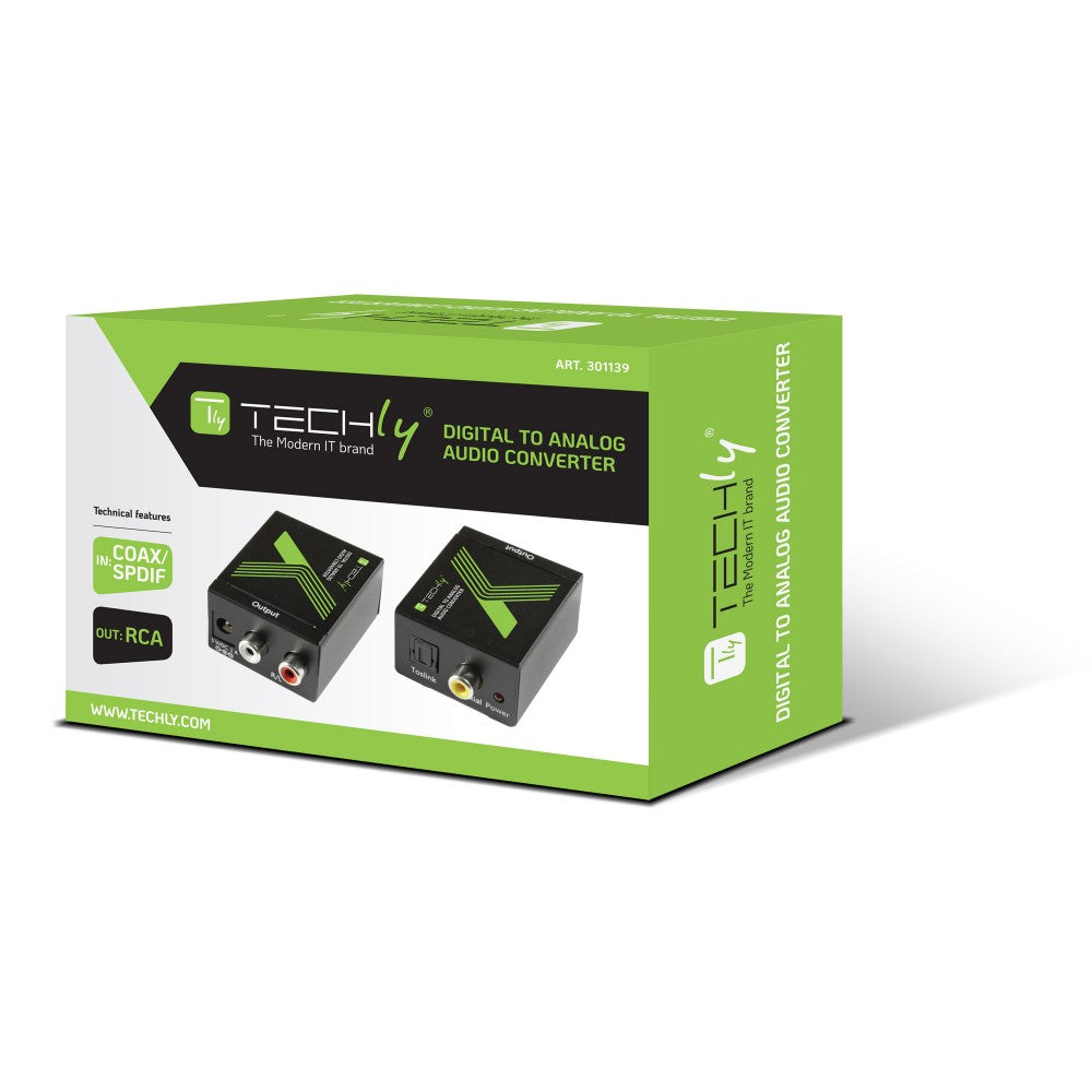 Audio Converter SPDIF to RCA by Techly Power Adapters & Chargers