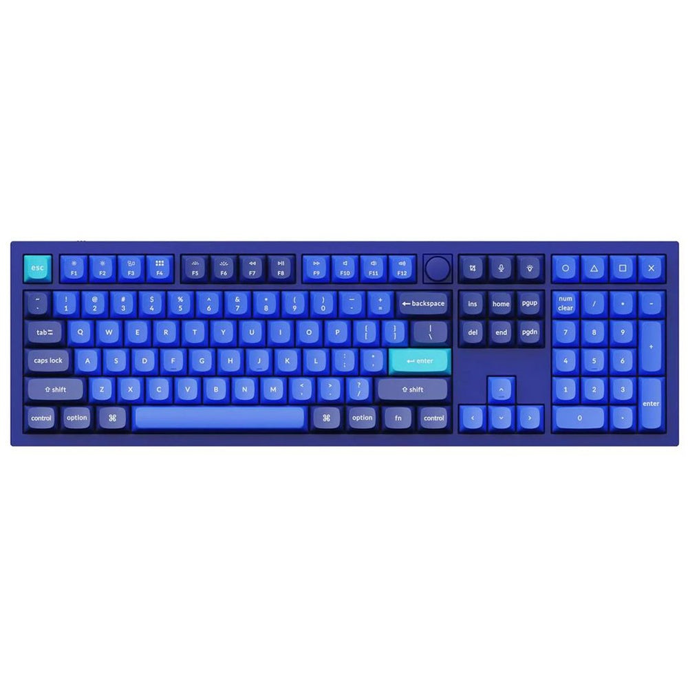 Keychron Q6 Mechanical Keyboard Blue with Knob Gateron Pro Brown Keychron Keyboard