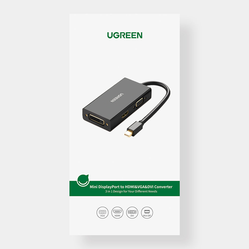 Mini DP to HDMI/DVI/VGA Adapter by UGREEN Adapters