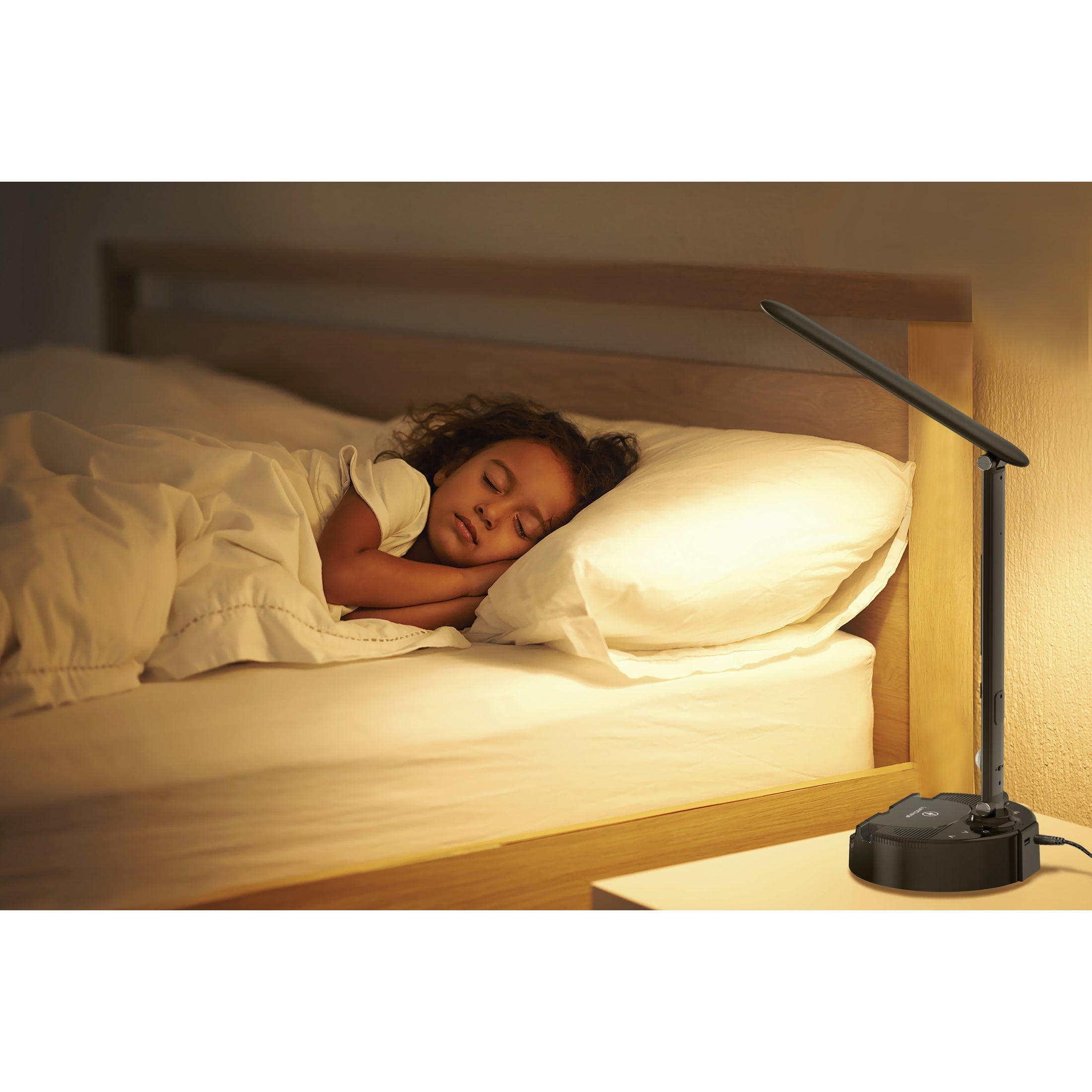 LumiCharge III - LED Desk Lamp with Wireless Charger, Bluetooth Speaker, App-Controls Lighting