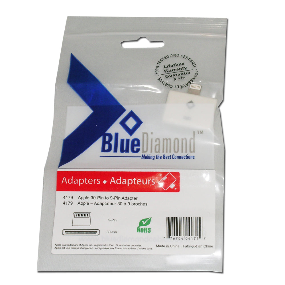 BlueDiamond - Apple 30-Pin to 9-Pin Adapter Power Adapters & Chargers