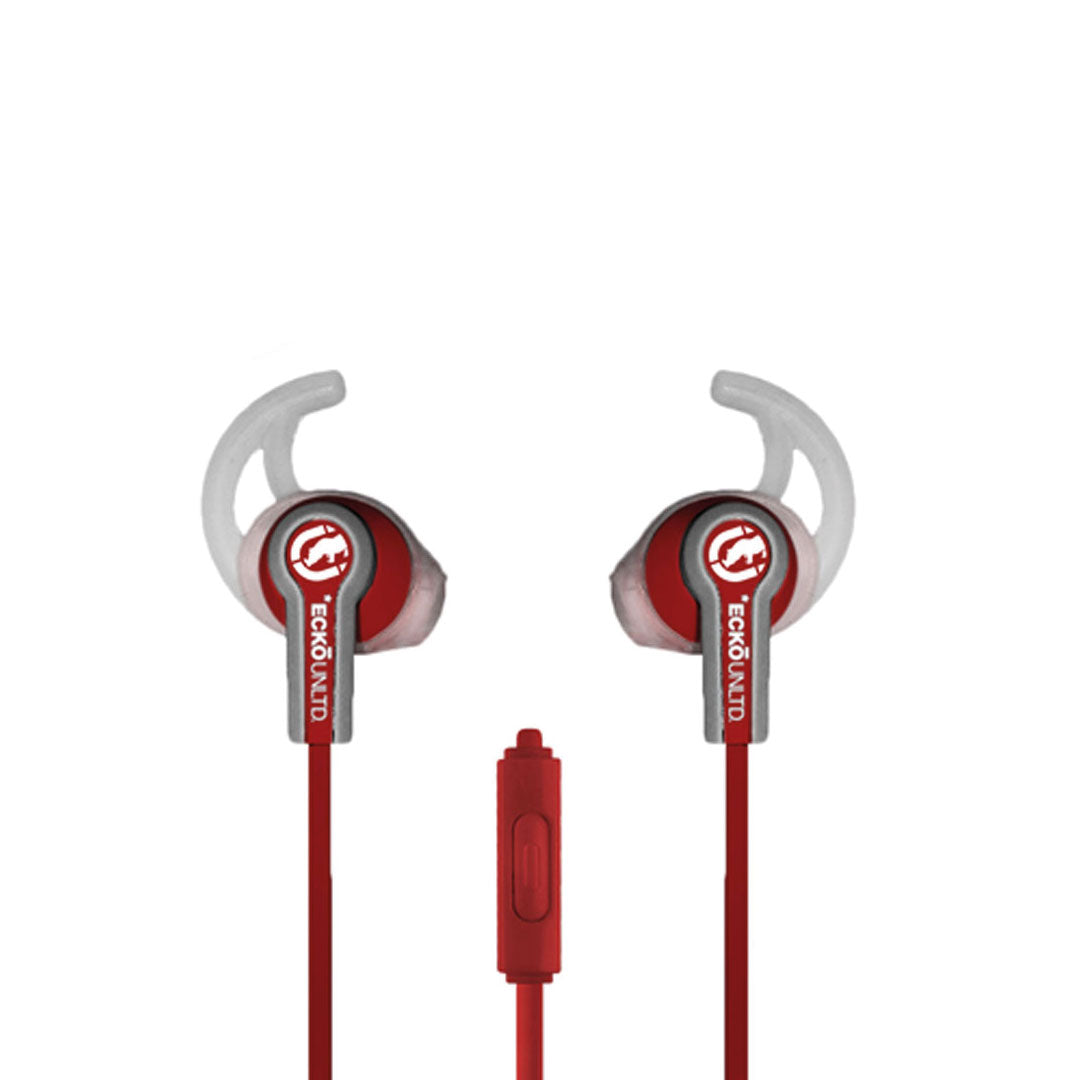 Ecko Fuse Earbuds Sport with Mic & Control Red 3.5mm Marc Ecko