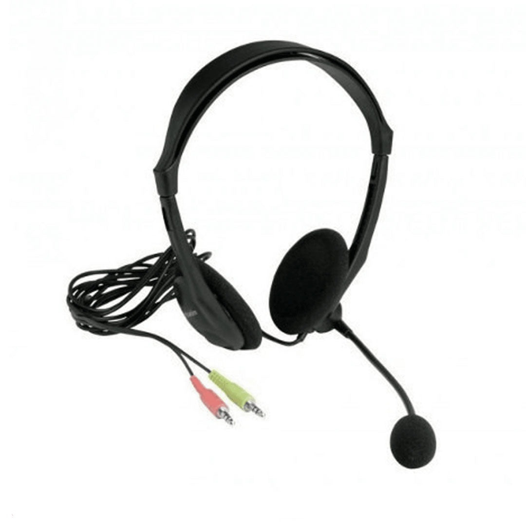 Xtech Headset Stereo with Boom Mic Volume Control Black 3.5mm Xtech