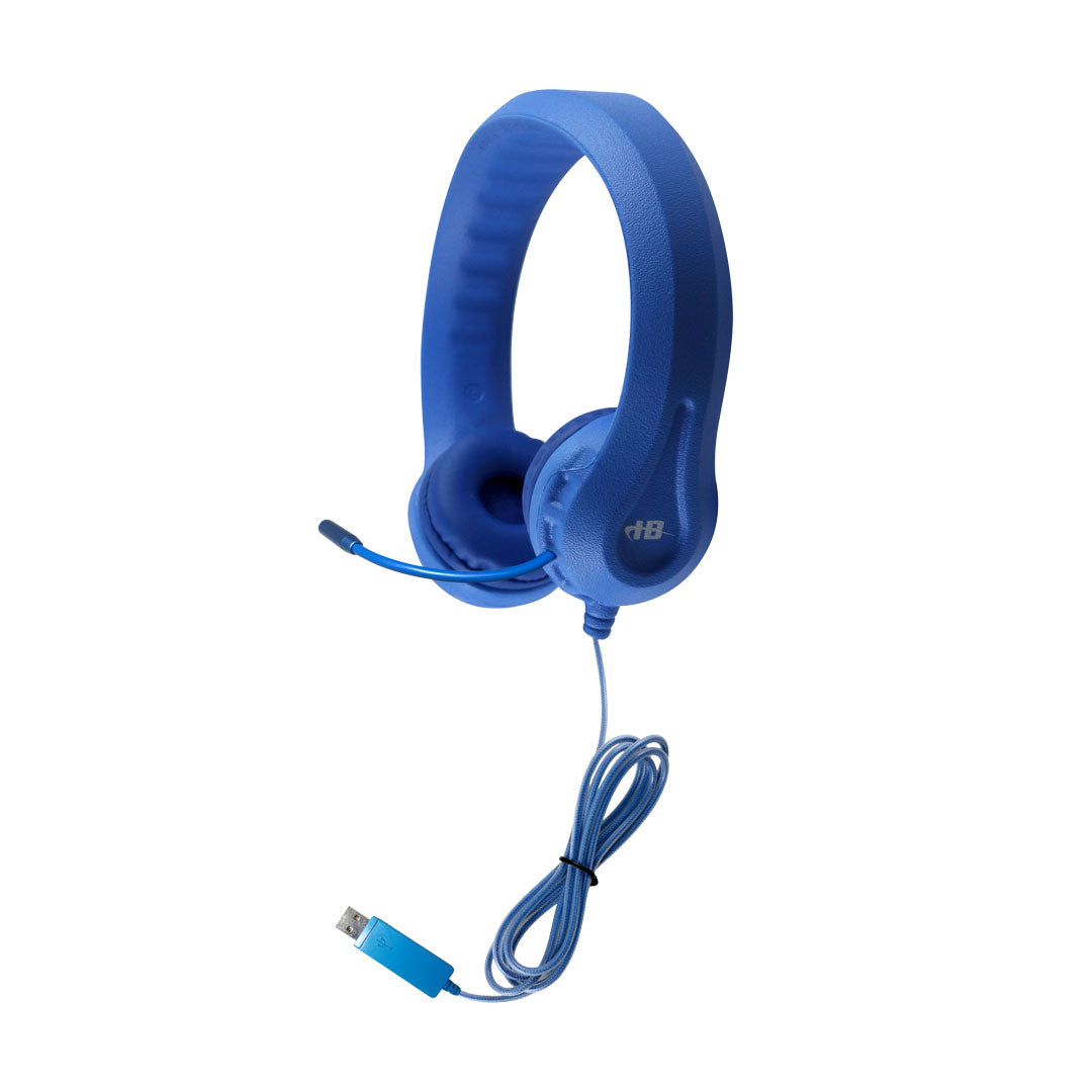 HamiltonBuhl Headset with Gooseneck Mic USB, Flex-Phone Blue, Dura Cord HamiltonBuhl