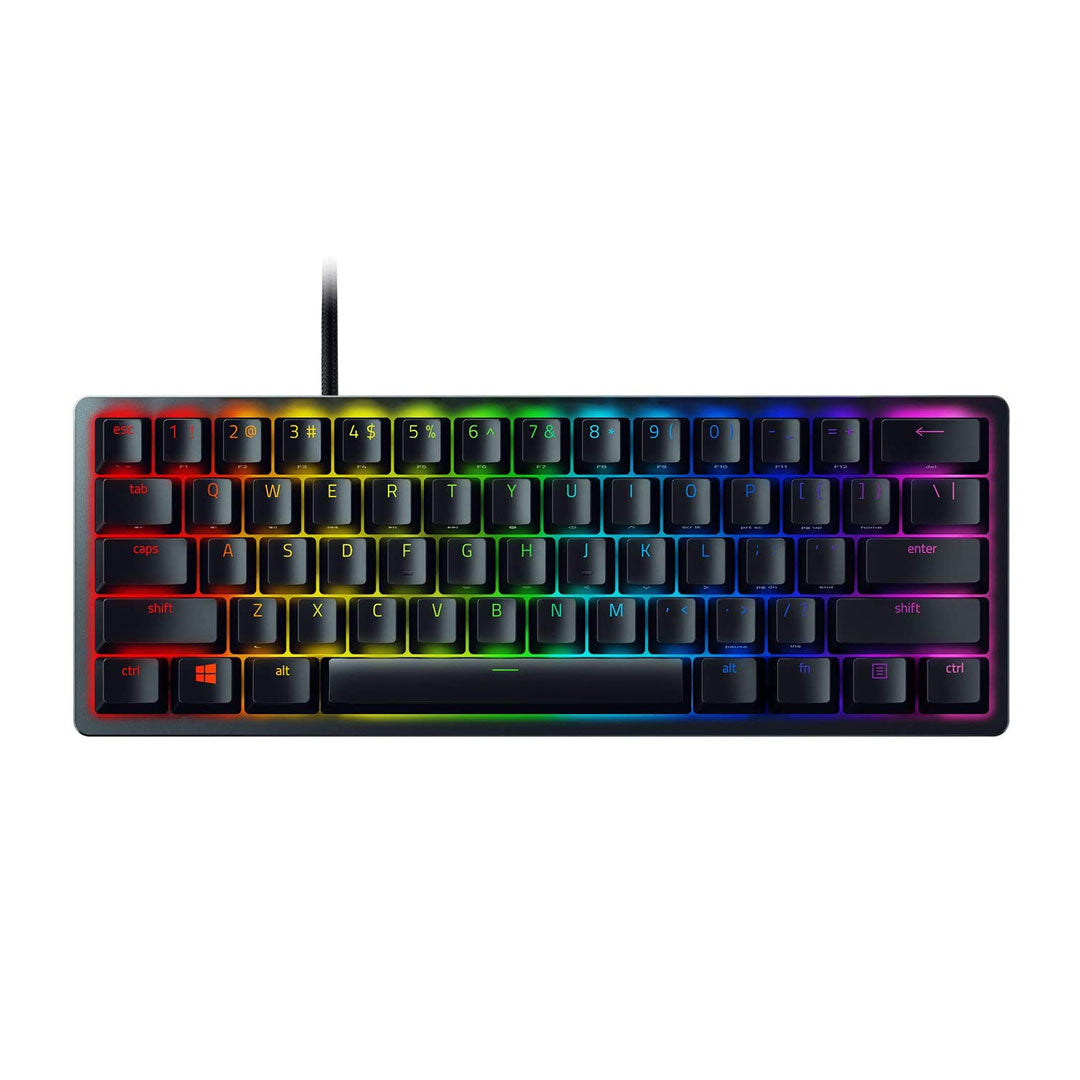 Razer Gaming Keyboard Wired Huntsman Mini - Clicky Optica Switch 60% Form Factor On Board Memory Chroma RGB USB-C Black Razer