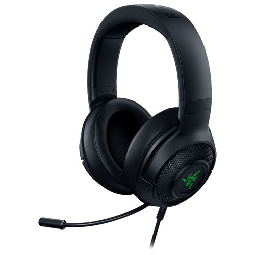 Razer Gaming Headset Wired Kraken V3 X with Boom Hyperclear Cardioid Mic 7.1 Chroma RGB USB Black Razer