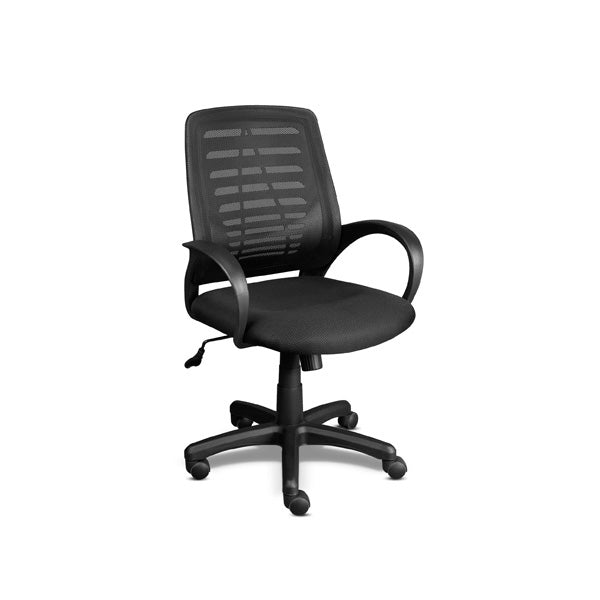Xtech Office Chair AeroChair Executive Mesh Back Lumbar Armrests Adjustable Height Wheels - Black Xtech
