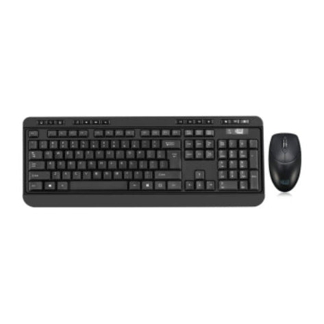 Adesso Keyboard & Mouse Combo Wireless Antimicrobial Multimedia PC/Mac - Black Adesso