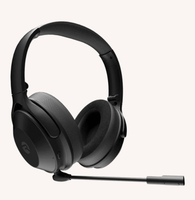 Raycon Work Headset Bluetooth Over Ear with Boom Mic Active Noise Cancellation 32Hrs Battery Life - Carbon Black Raycon 