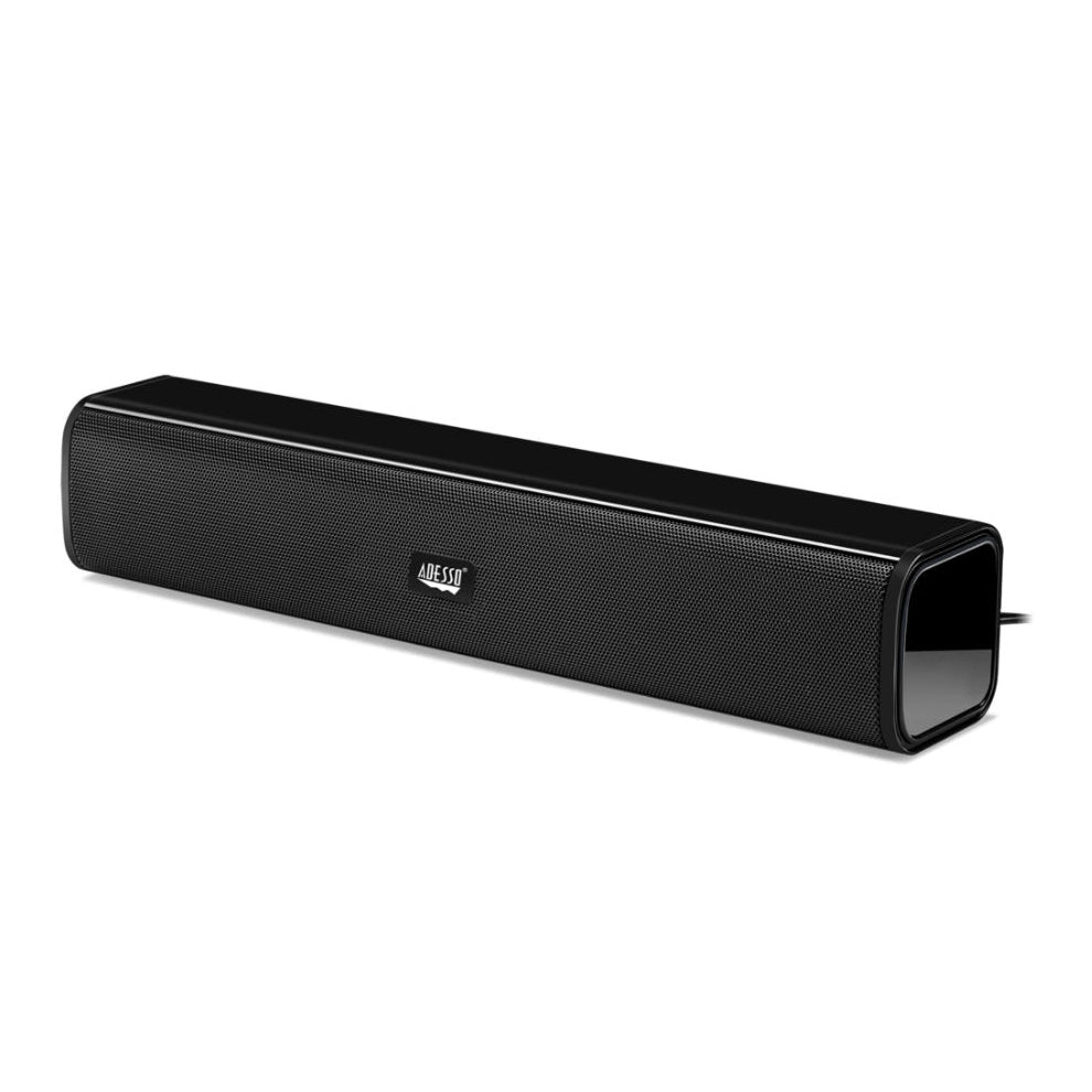 Adesso Speaker Soundbar 5W x 2 USB Stereo Sound Chip - Black Adesso