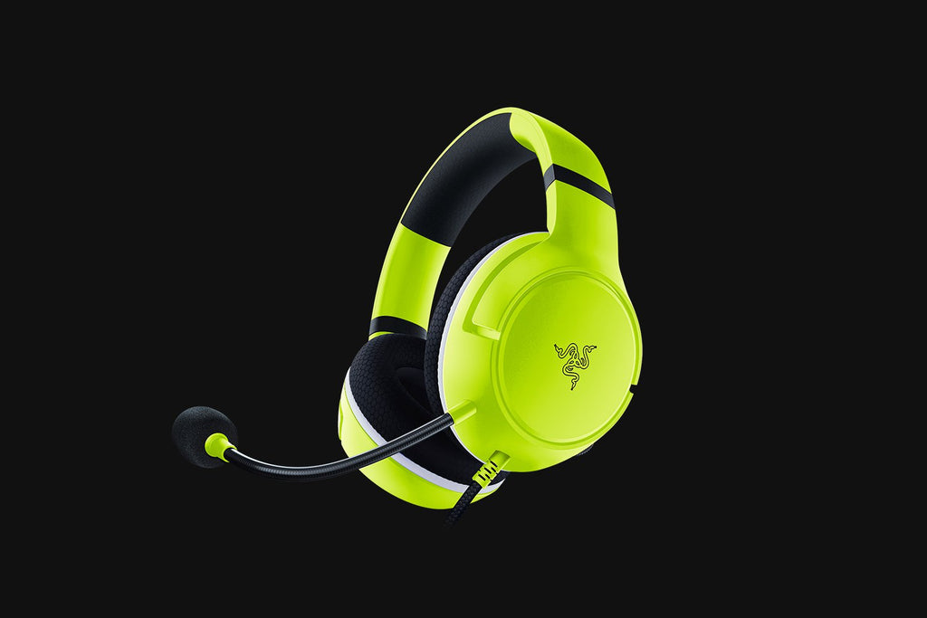 Razer Xbox Gaming Headset Wired Kaira X 3.5mm with Boom Mic Memory Foam Ear Cushions - Electric Volt Razer 