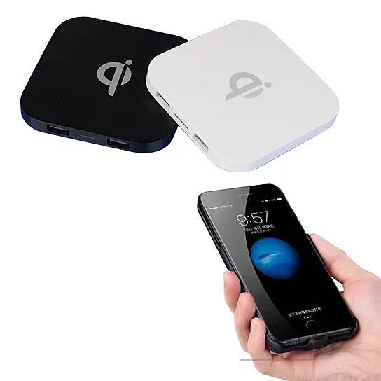 iPhone 8 /8X Wireless Charging Pad With Dual USB Ports by VistaShops Power Adapters & Chargers