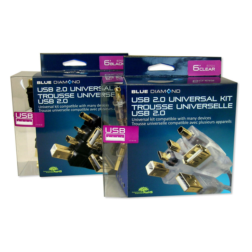 Retail USB 2 Connection Kit BK, 6ft