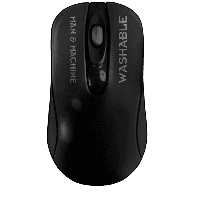 Man + Machine - Washable - C-Mouse USB wireless optical mouse black . MAN & MACHINE