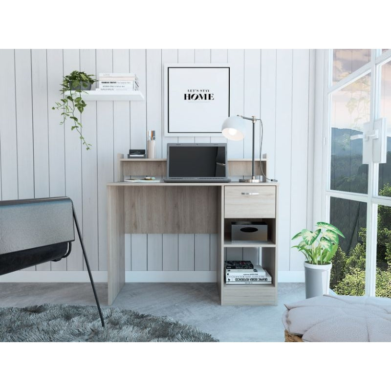 Charlotte Computer Desk, Two Shelves, One Drawer by FM FURNITURE Desks
