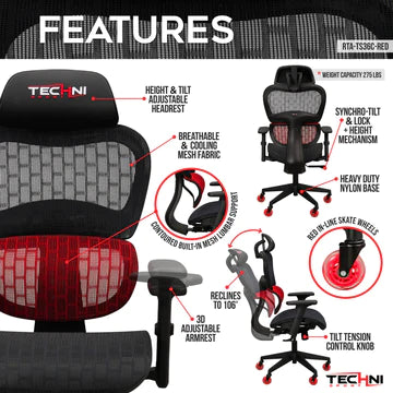 TS36C AIRFLEX Cool Mesh Gaming Chair Gaming Chairs