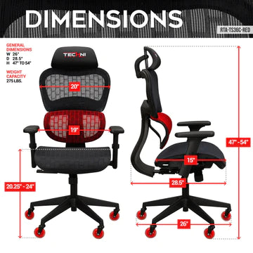TS36C AIRFLEX Cool Mesh Gaming Chair Gaming Chairs