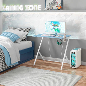 Techni Sport Kids Gaming Desk,Blue Gaming Desks