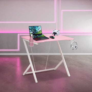 Techni Sport Kids Gaming Desk, Pink Gaming Desks