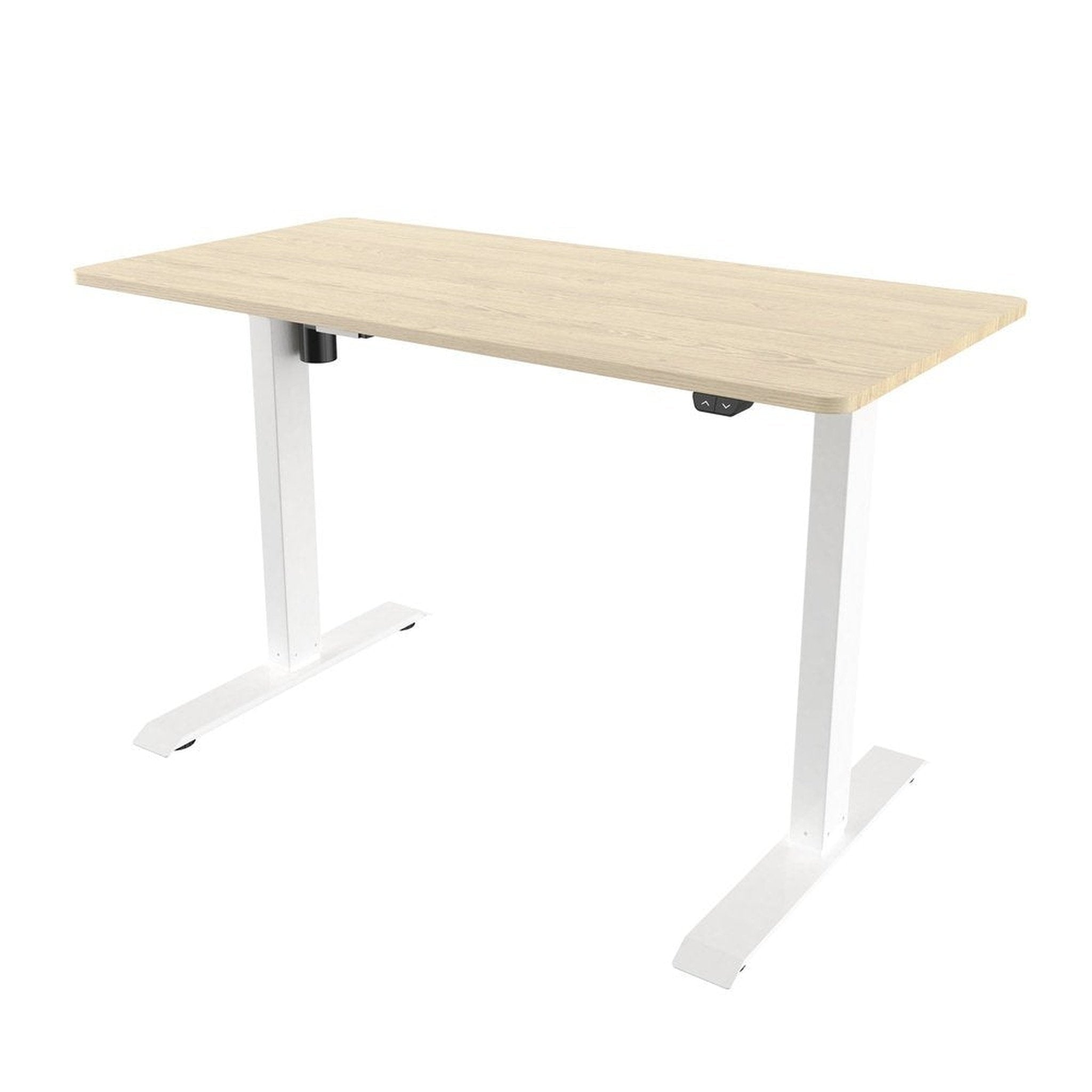 Techni Mobili Adjustable Sit to Stand Desk, Oak Techni Mobili Desks