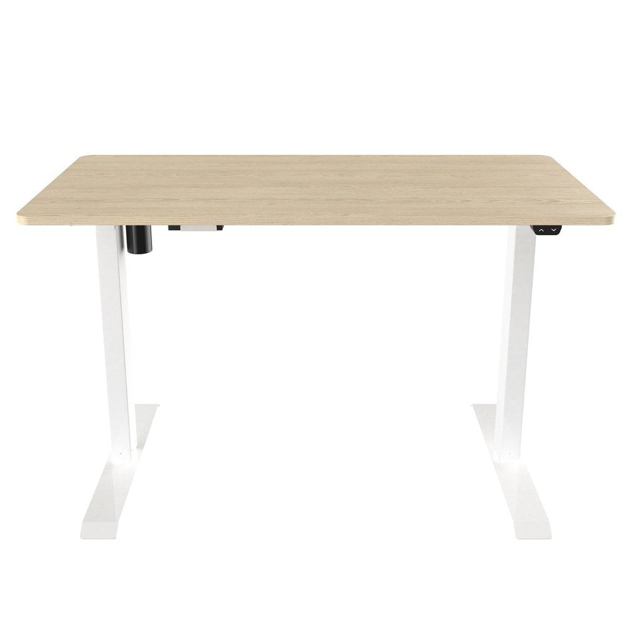 Techni Mobili Adjustable Sit to Stand Desk, Oak Techni Mobili Desks