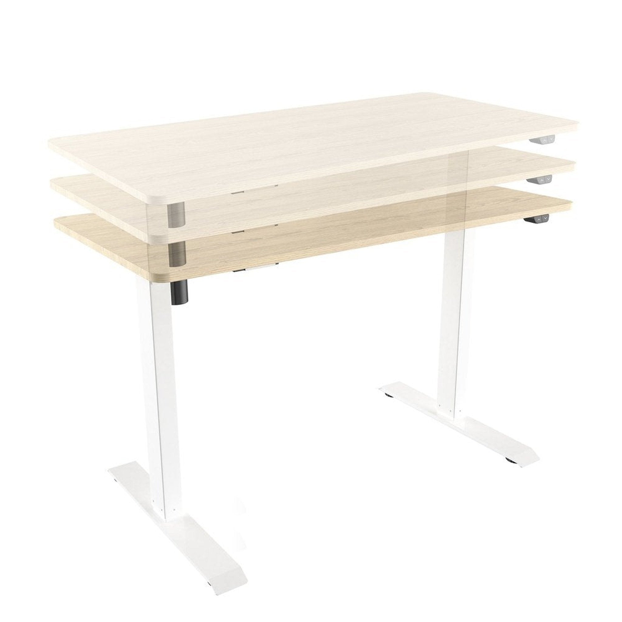 Techni Mobili Adjustable Sit to Stand Desk, Oak Techni Mobili Desks