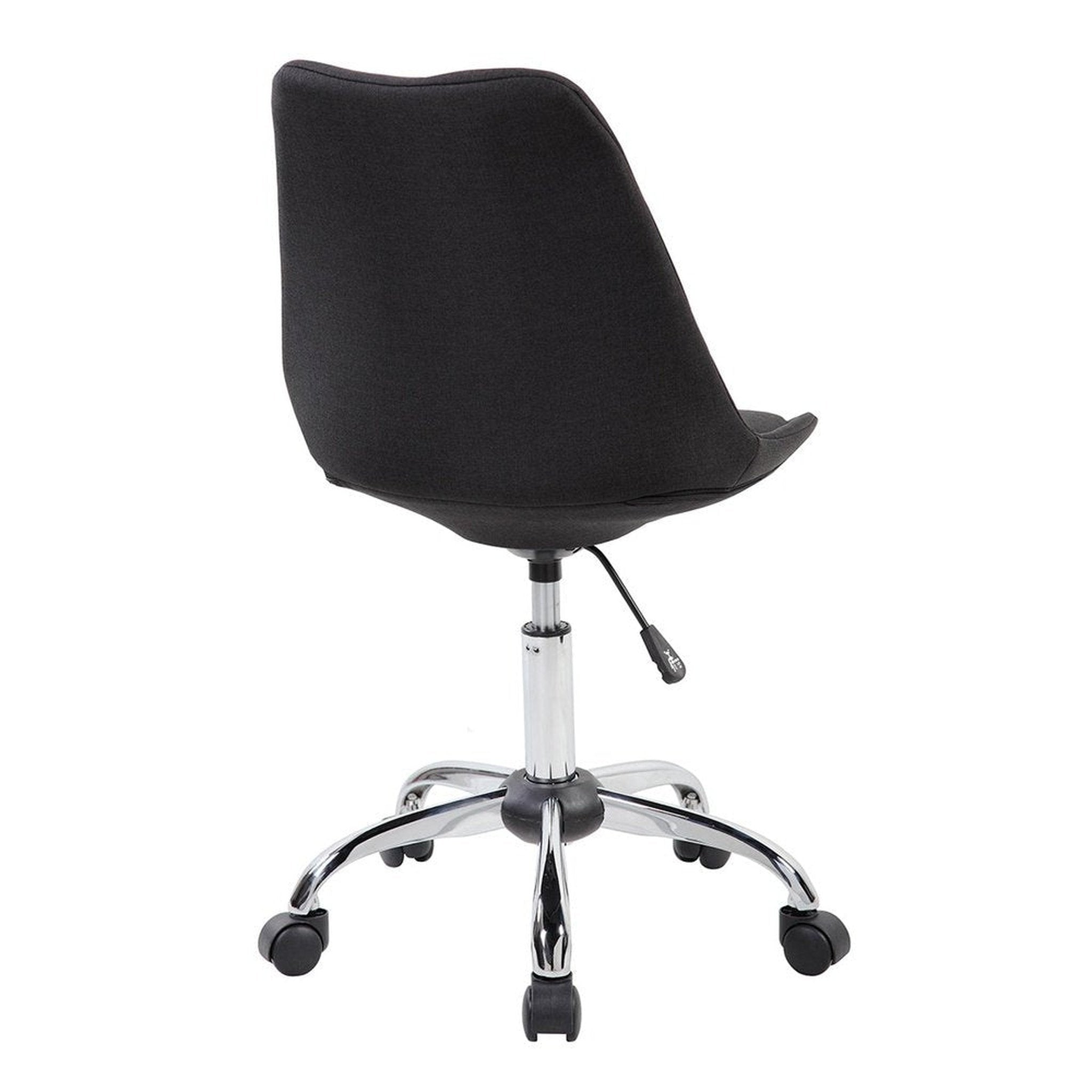 Techni Mobili Armless Task Chair with Buttons, Black Techni Mobili Chairs