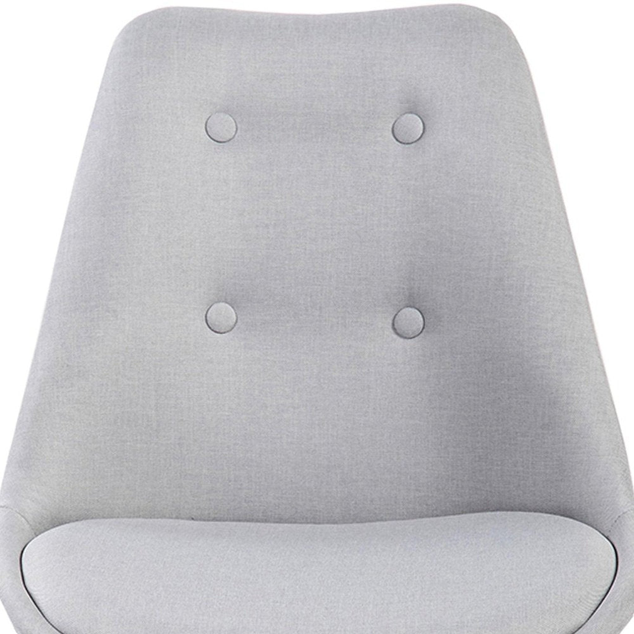 Techni Mobili Armless Task Chair with Buttons, Grey Techni Mobili Chairs