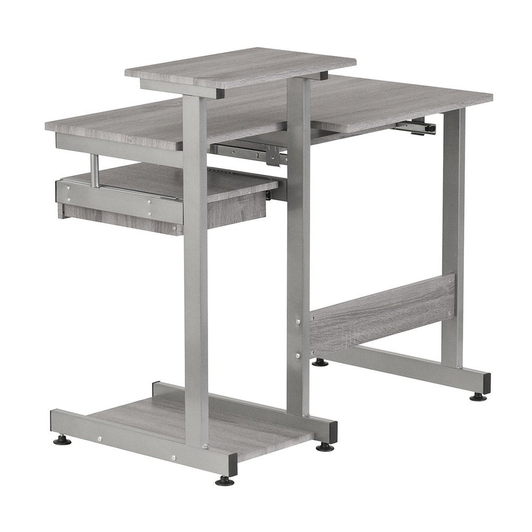 Techni Mobili Complete Computer Workstation Desk, Grey Techni Mobili