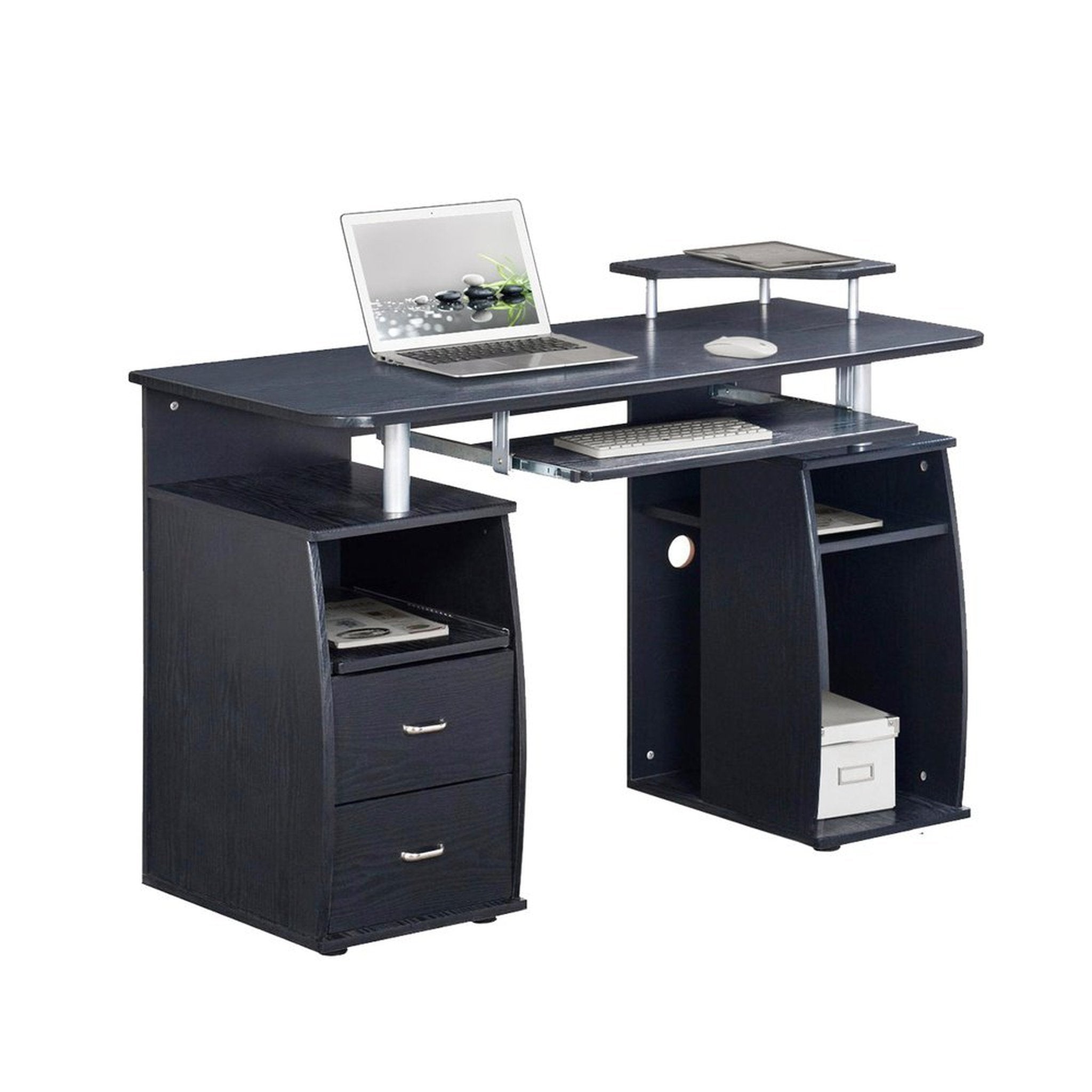 Techni Mobili Complete Computer Workstation Desk With Storage, Espresso Techni Mobili
