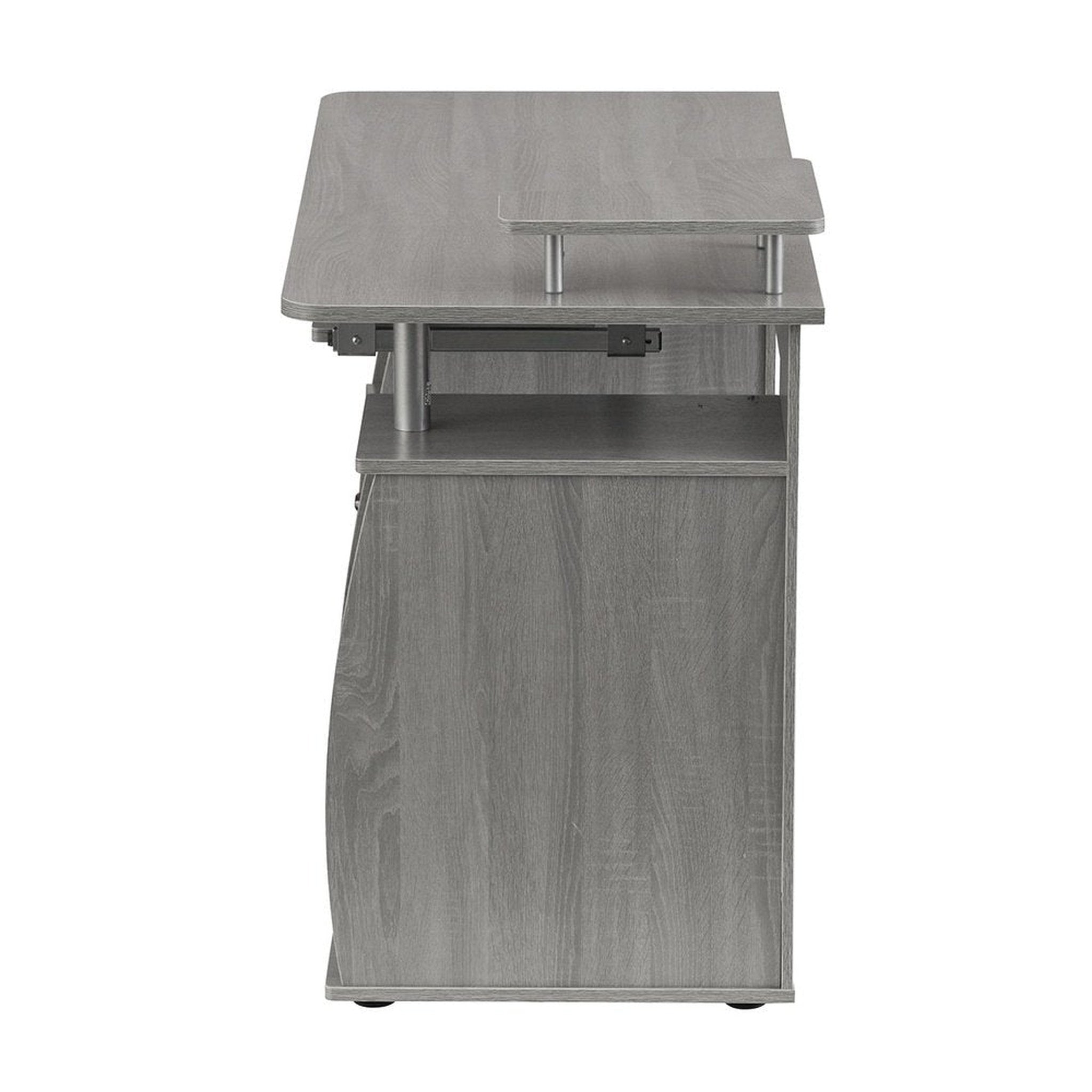 Techni Mobili Complete Computer Workstation Desk With Storage, Grey Techni Mobili