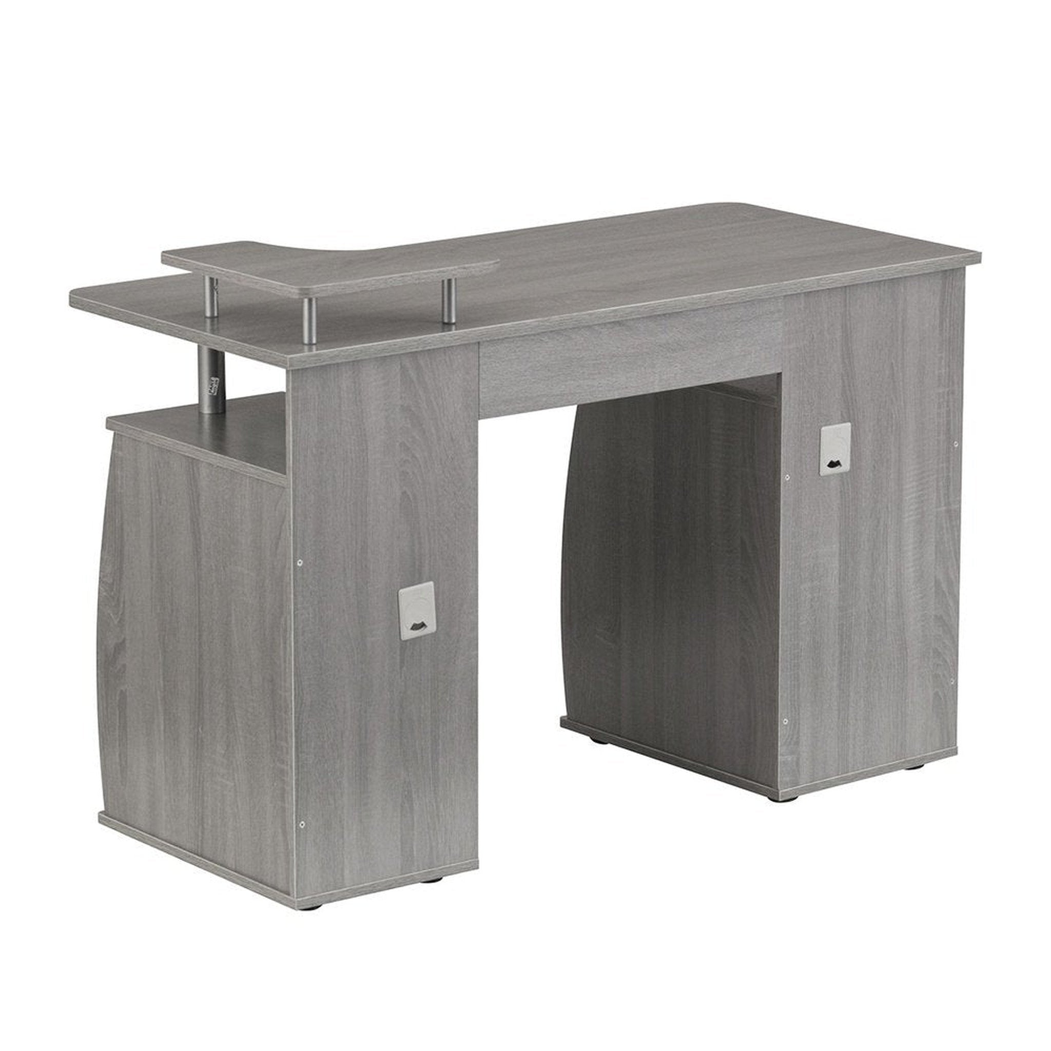 Techni Mobili Complete Computer Workstation Desk With Storage, Grey Techni Mobili