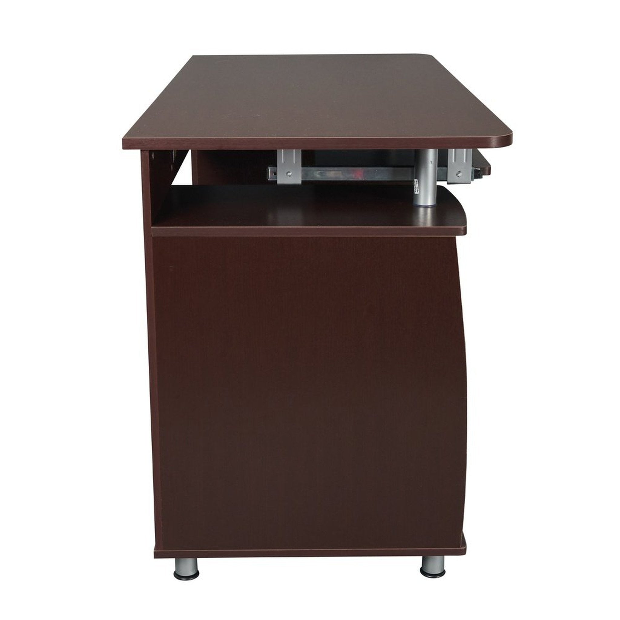 Techni Mobili Complete Workstation Computer Desk with Storage, Chocolate Techni Mobili