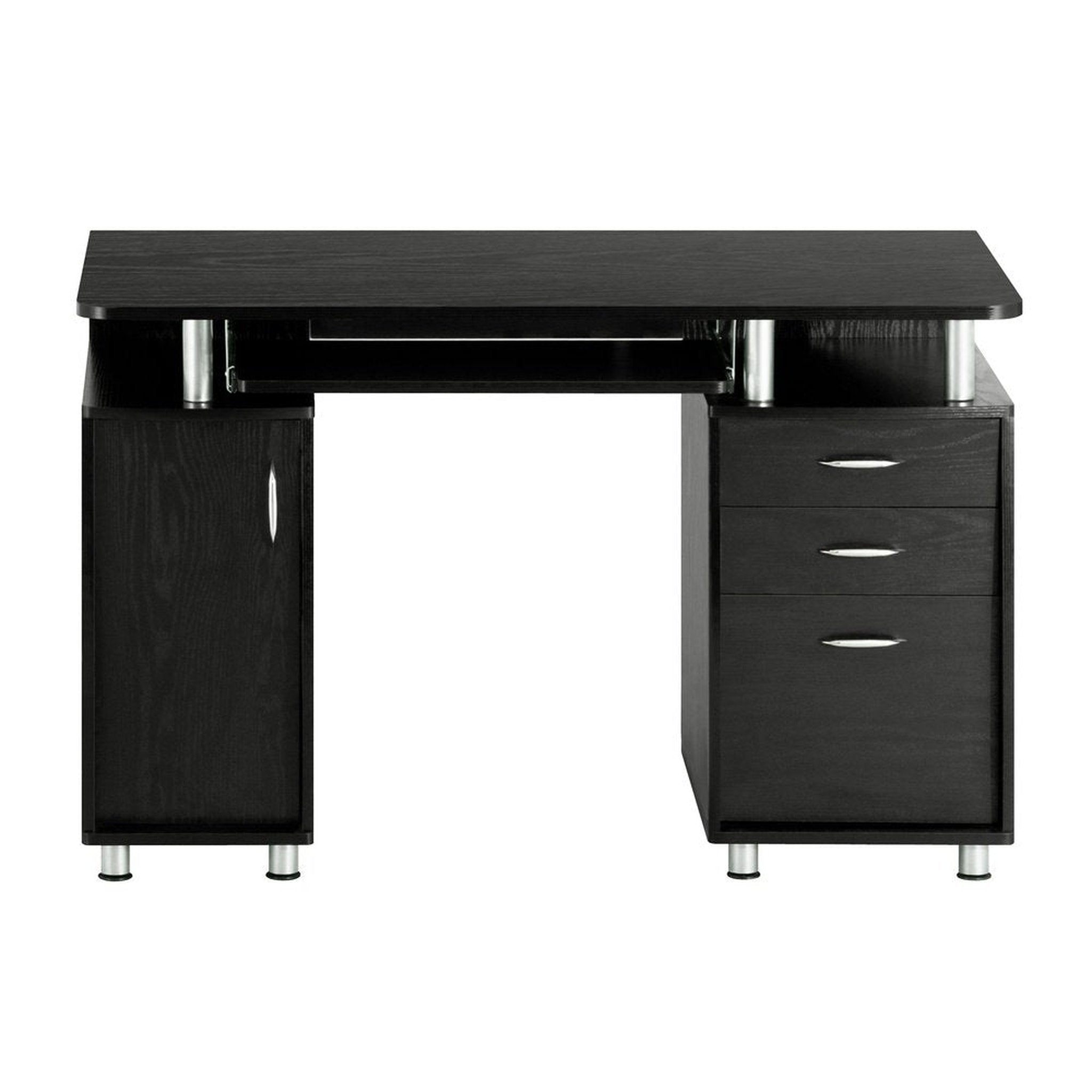 Techni Mobili Complete Workstation Computer Desk with Storage, Espresso Techni Mobili