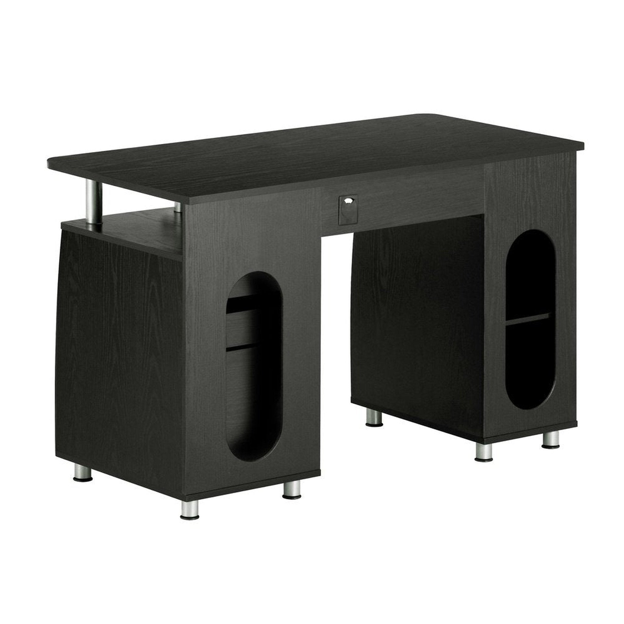 Techni Mobili Complete Workstation Computer Desk with Storage, Espresso Techni Mobili