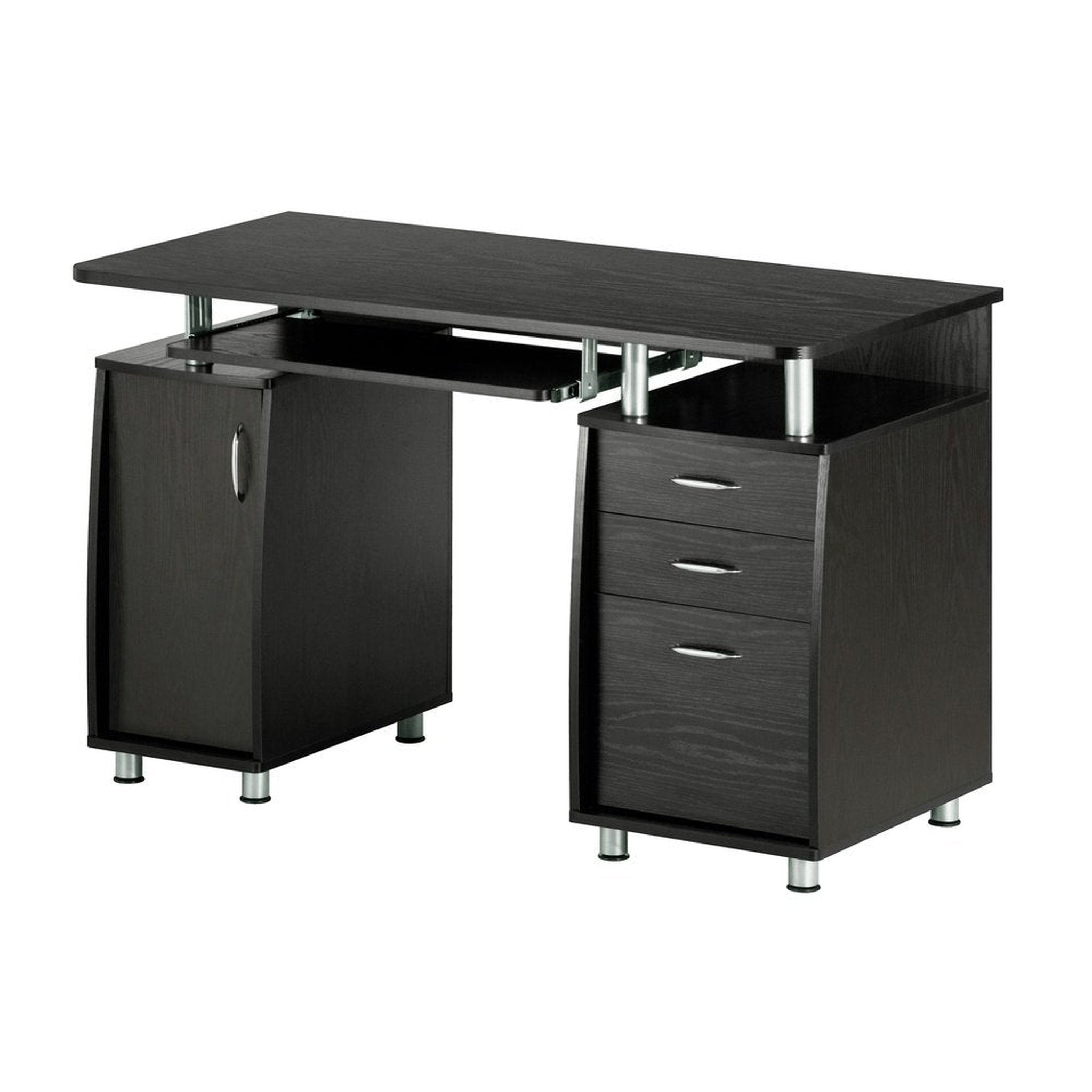 Techni Mobili Complete Workstation Computer Desk with Storage, Espresso Techni Mobili