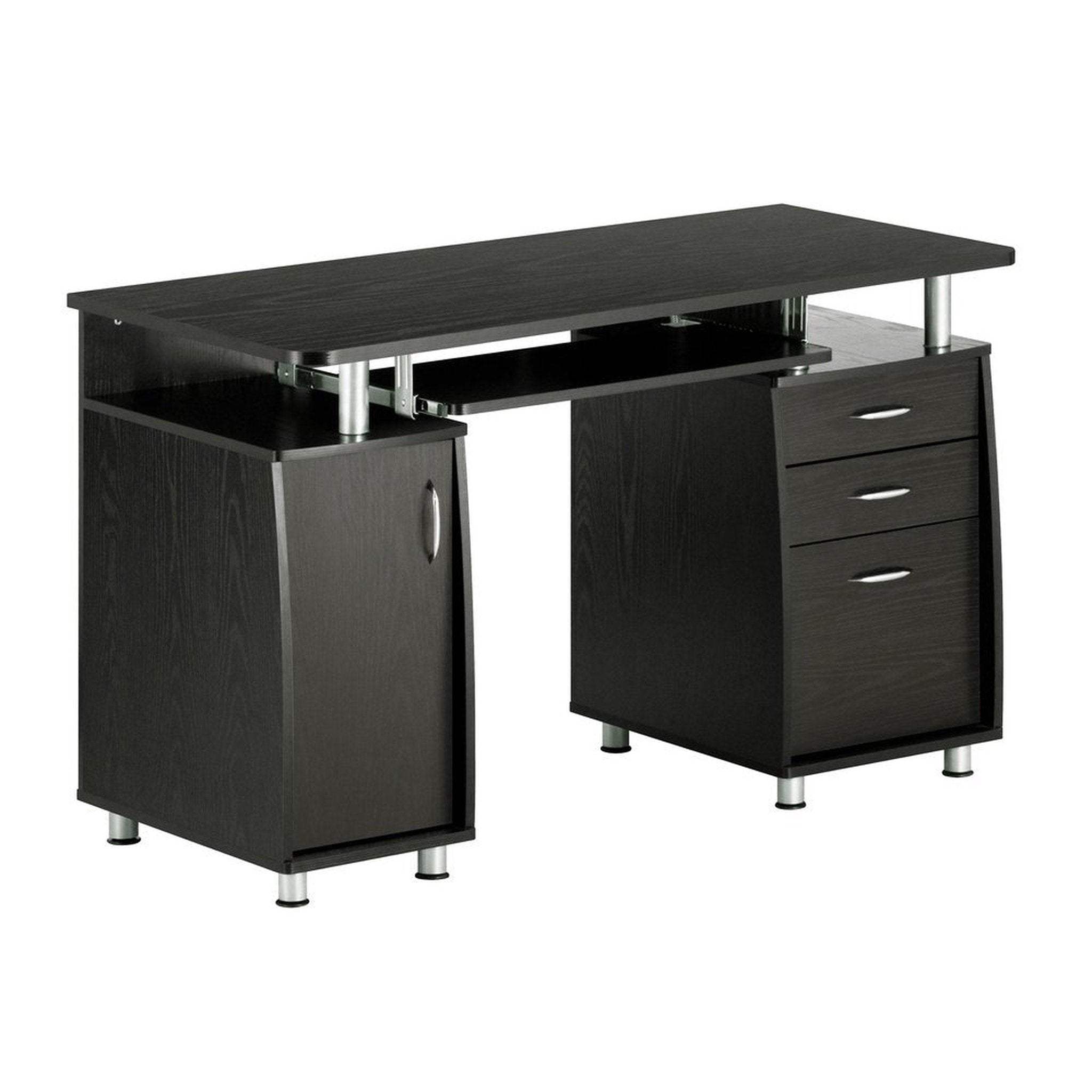 Techni Mobili Complete Workstation Computer Desk with Storage, Espresso Techni Mobili