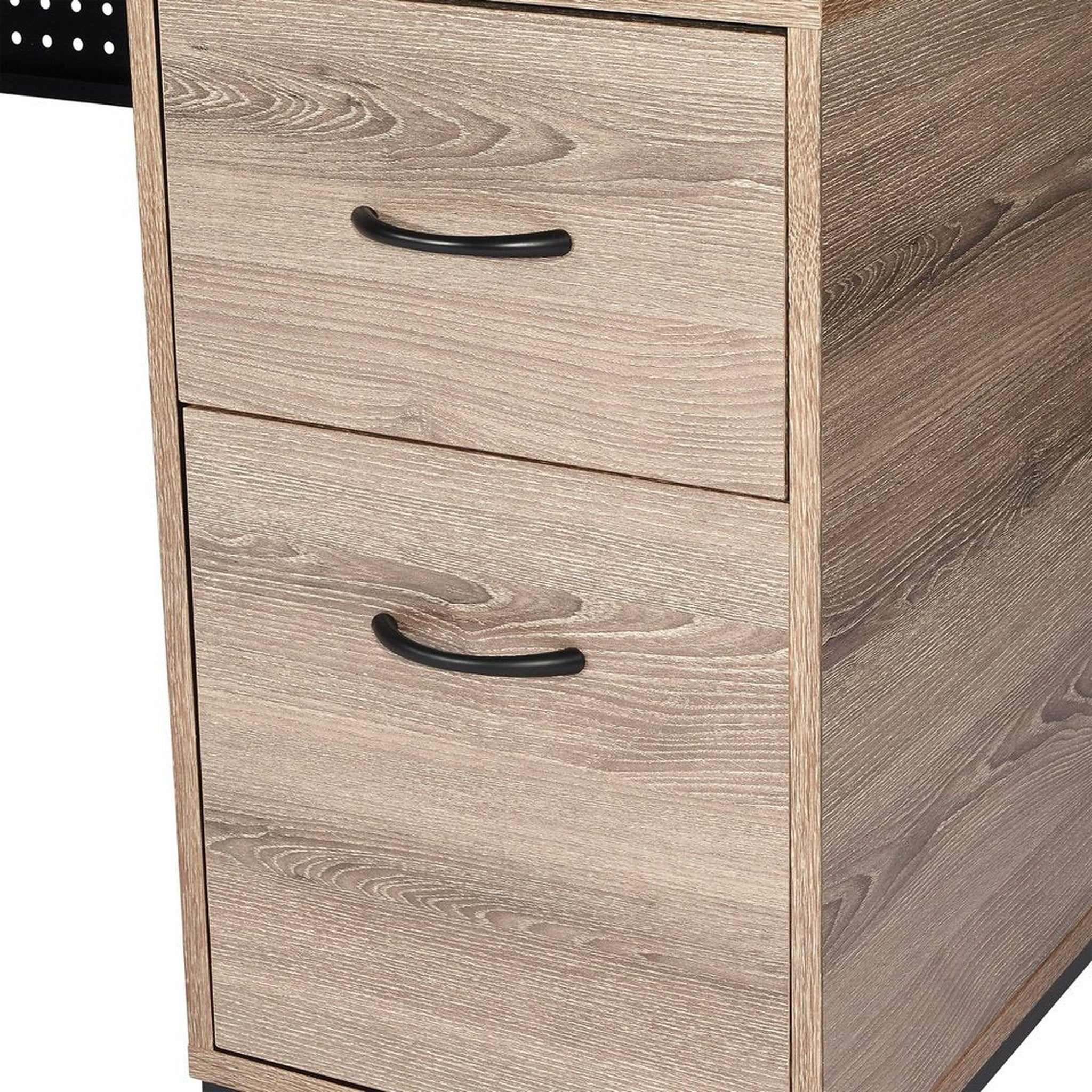 Techni Mobili Computer Desk with Storage, Grey Techni Mobili