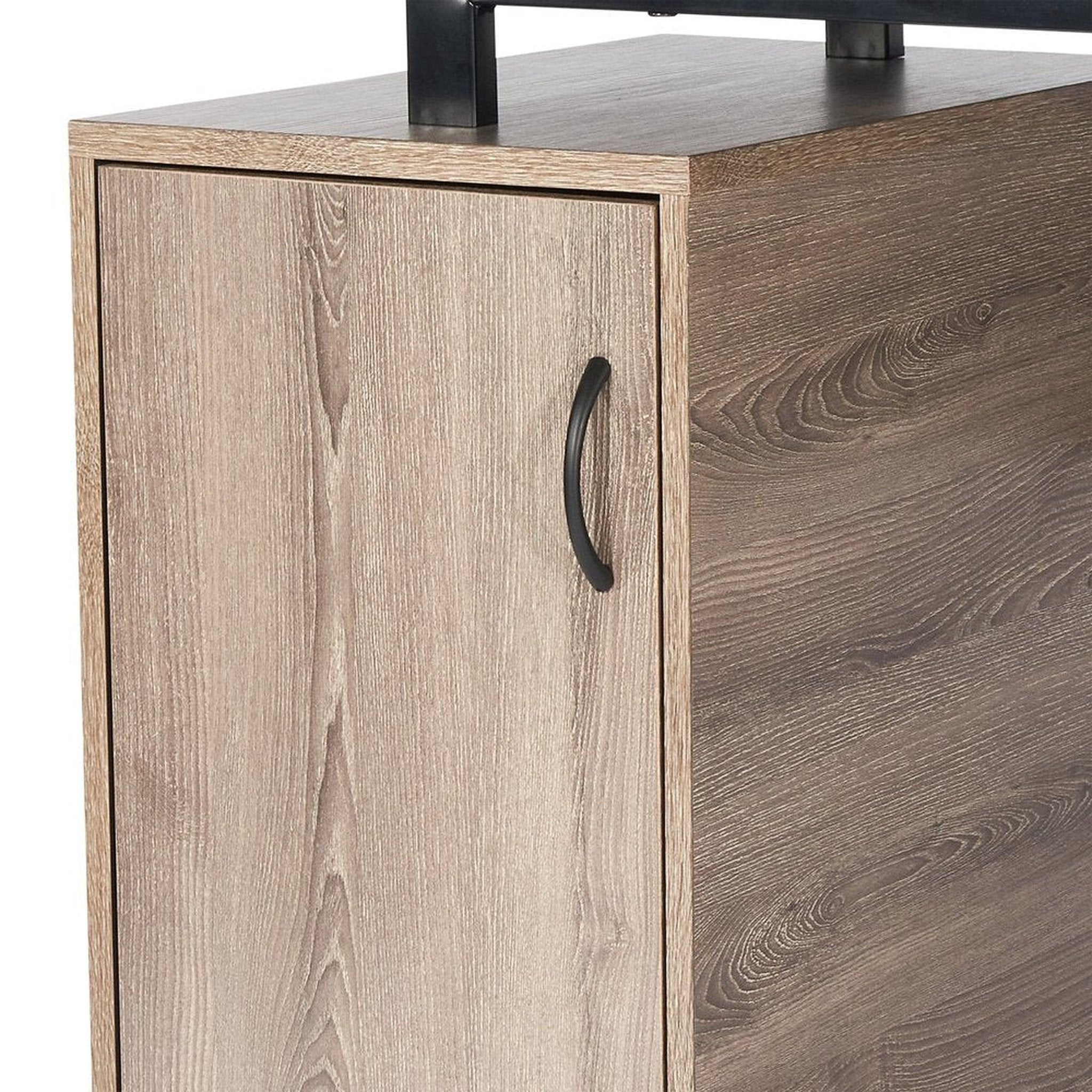 Techni Mobili Computer Desk with Storage, Grey Techni Mobili