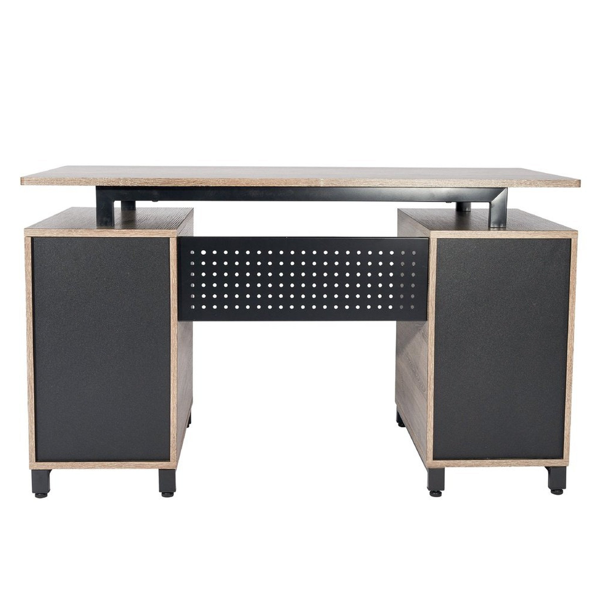 Techni Mobili Computer Desk with Storage, Grey Techni Mobili