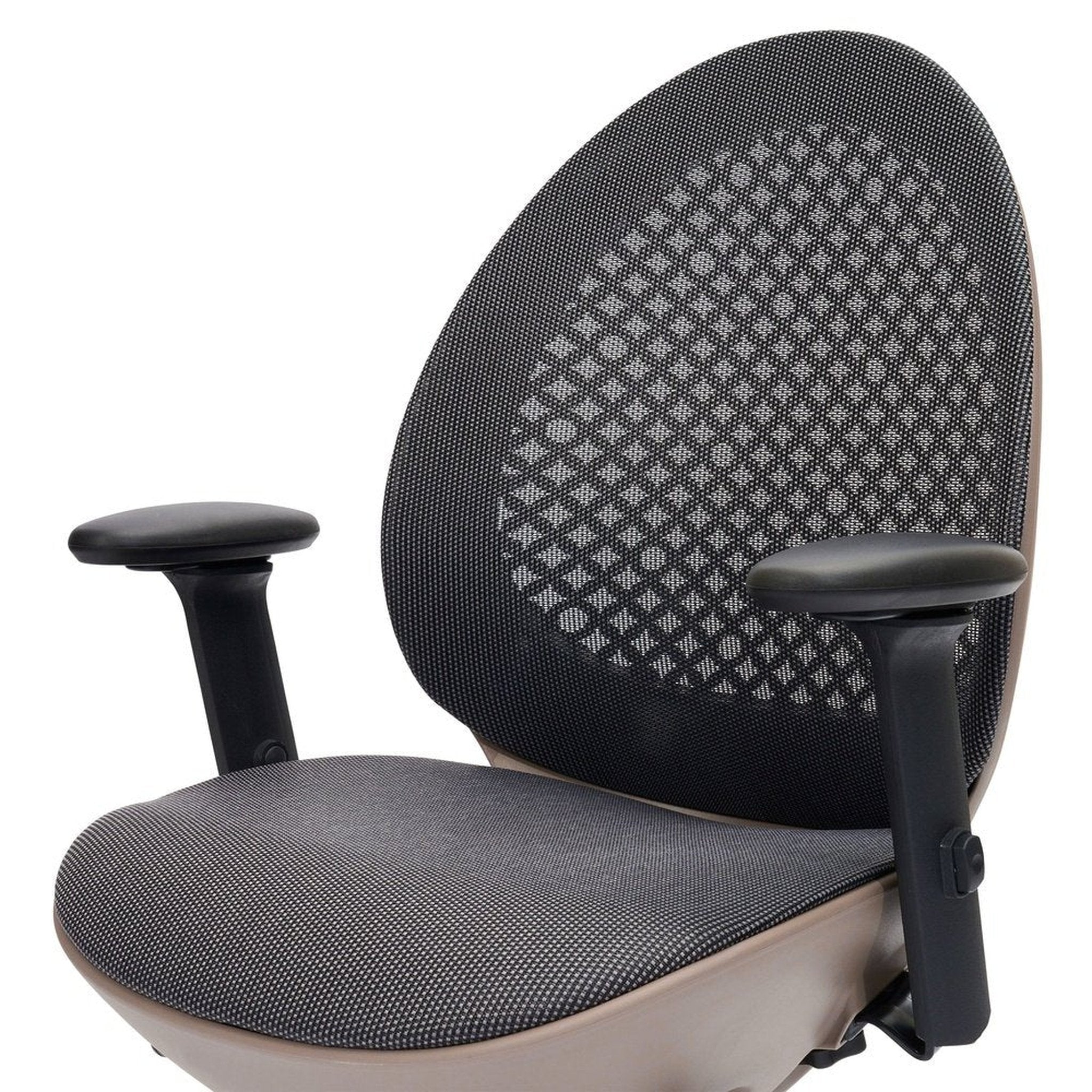 Techni Mobili Deco LUX Executive Office Chair, Taupe Techni Mobili Chairs