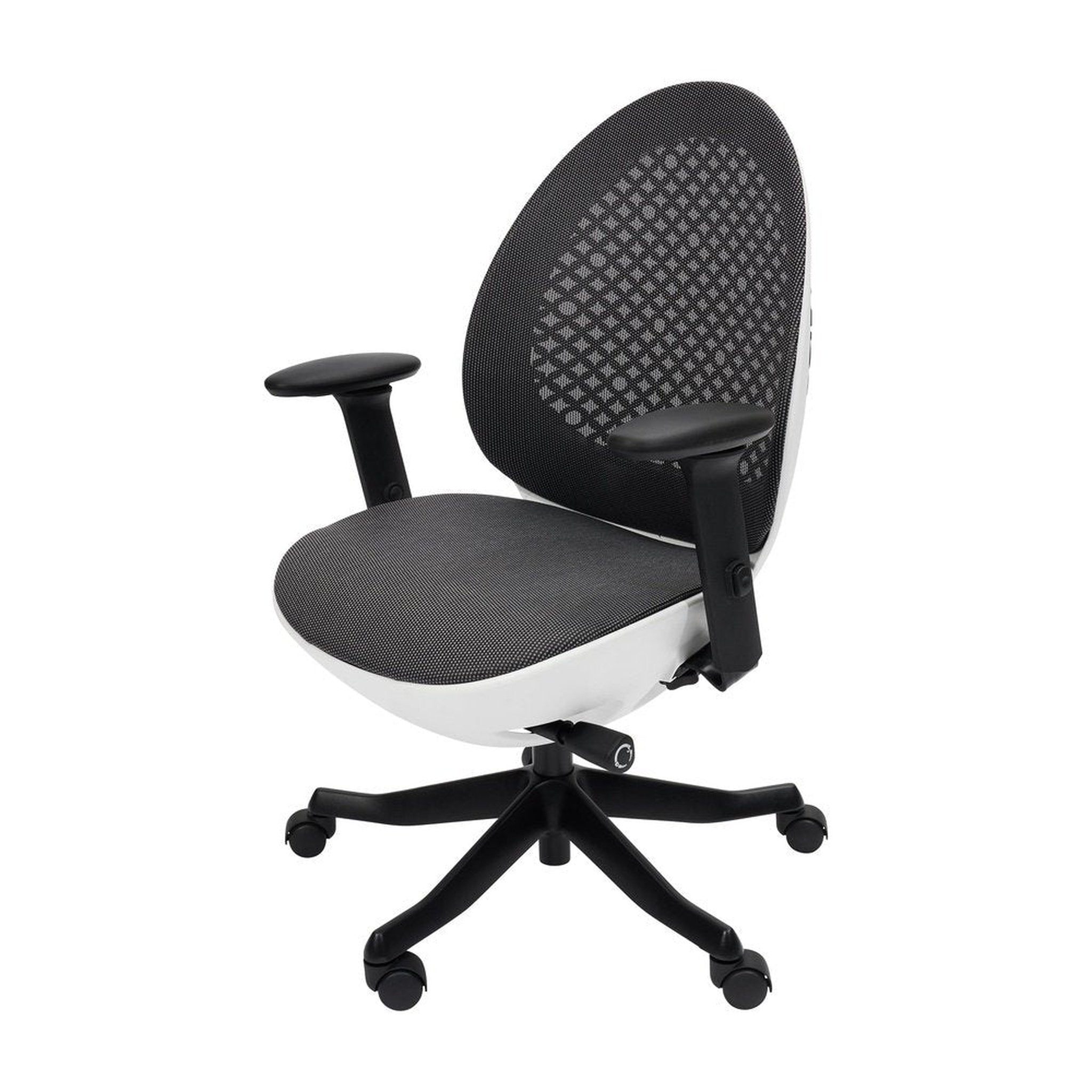 Techni Mobili Deco LUX Executive Office Chair, White Techni Mobili Chairs