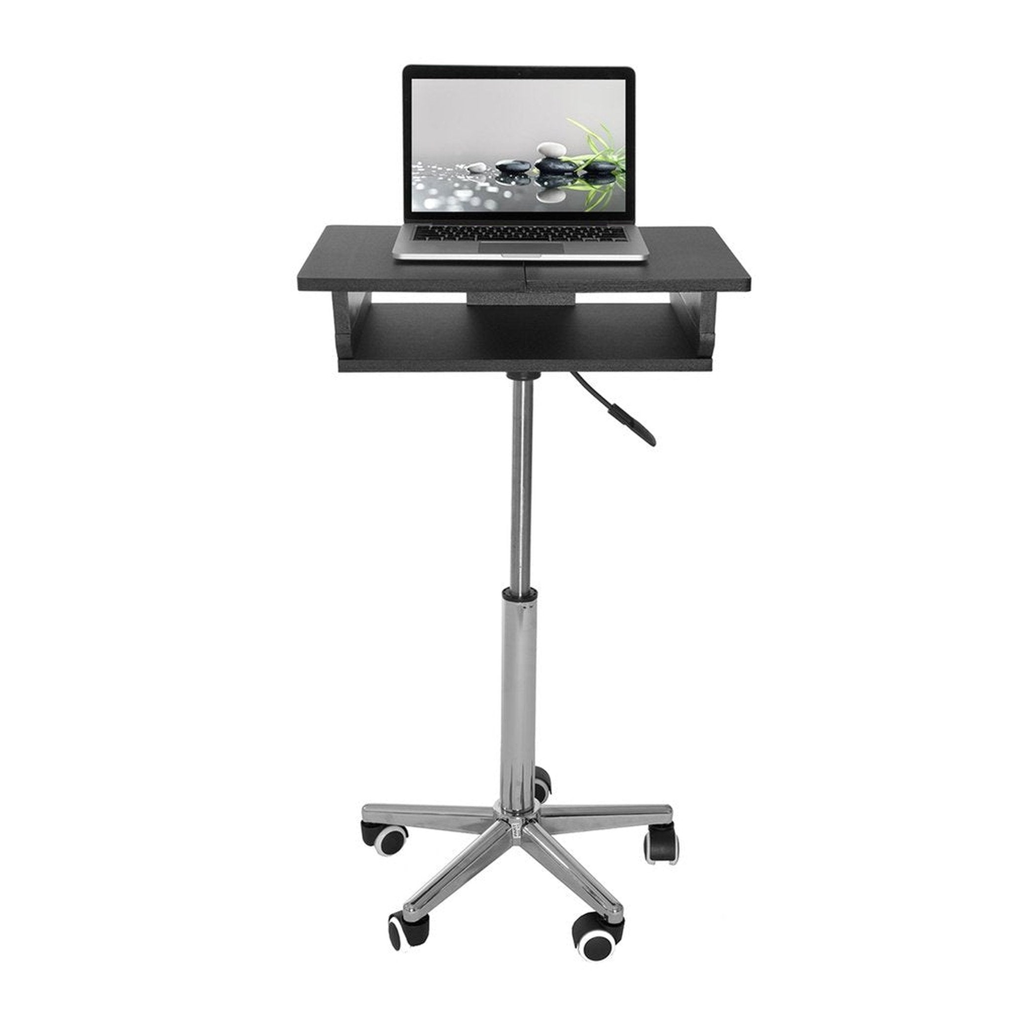 Techni Mobili Folding Table Laptop Cart, Graphite Techni Mobili
