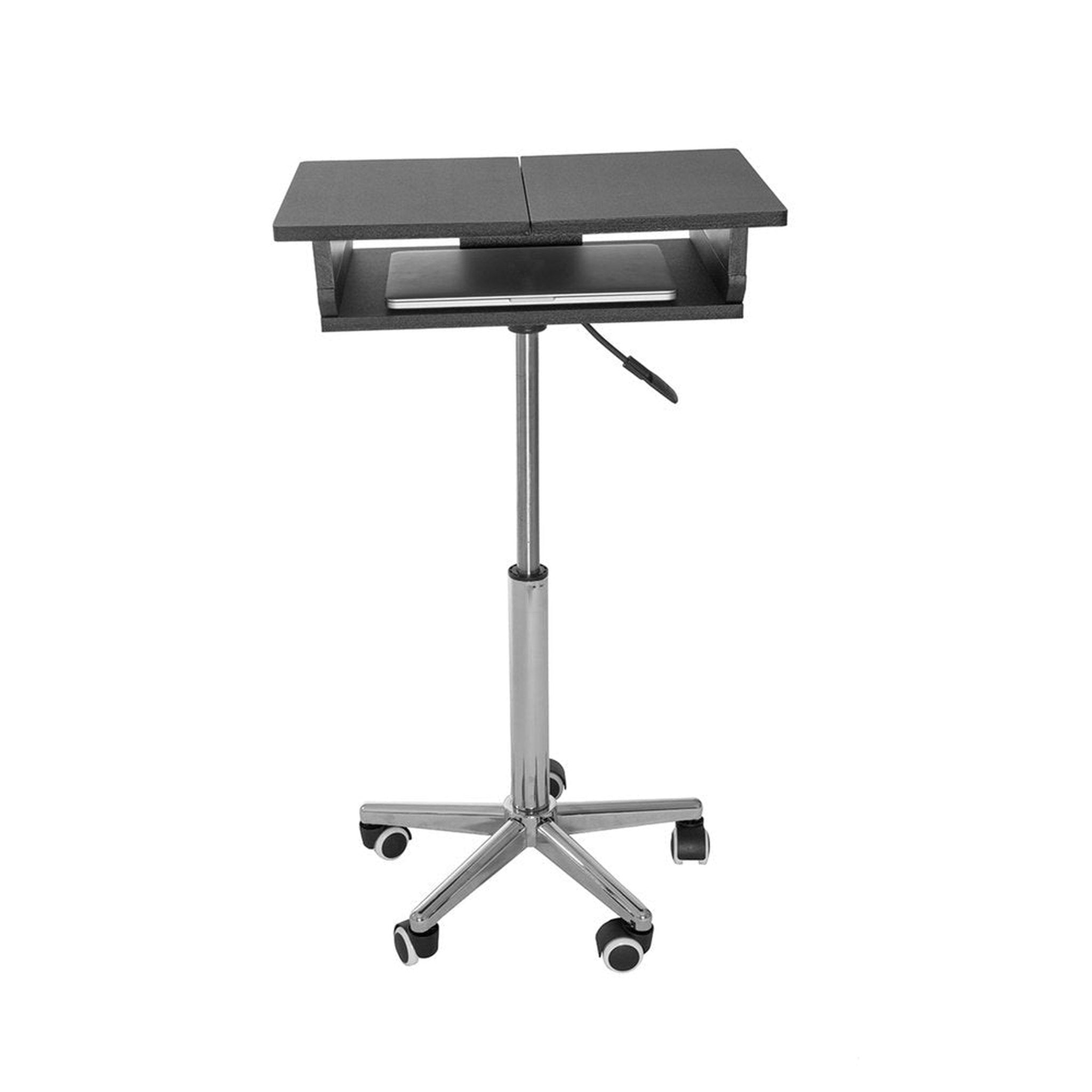 Techni Mobili Folding Table Laptop Cart, Graphite Techni Mobili