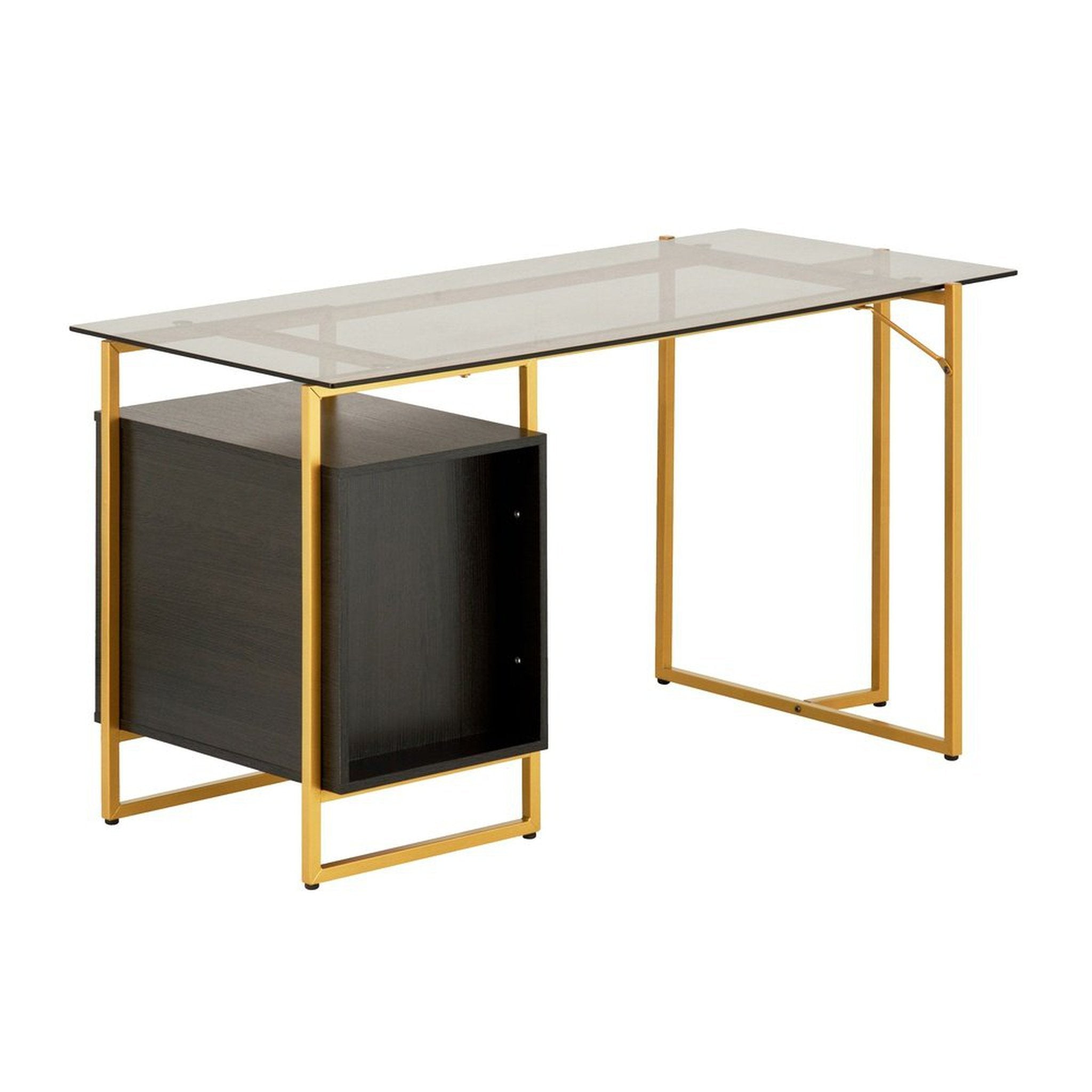 Techni Mobili Gold Computer Desk with Storage Techni Mobili