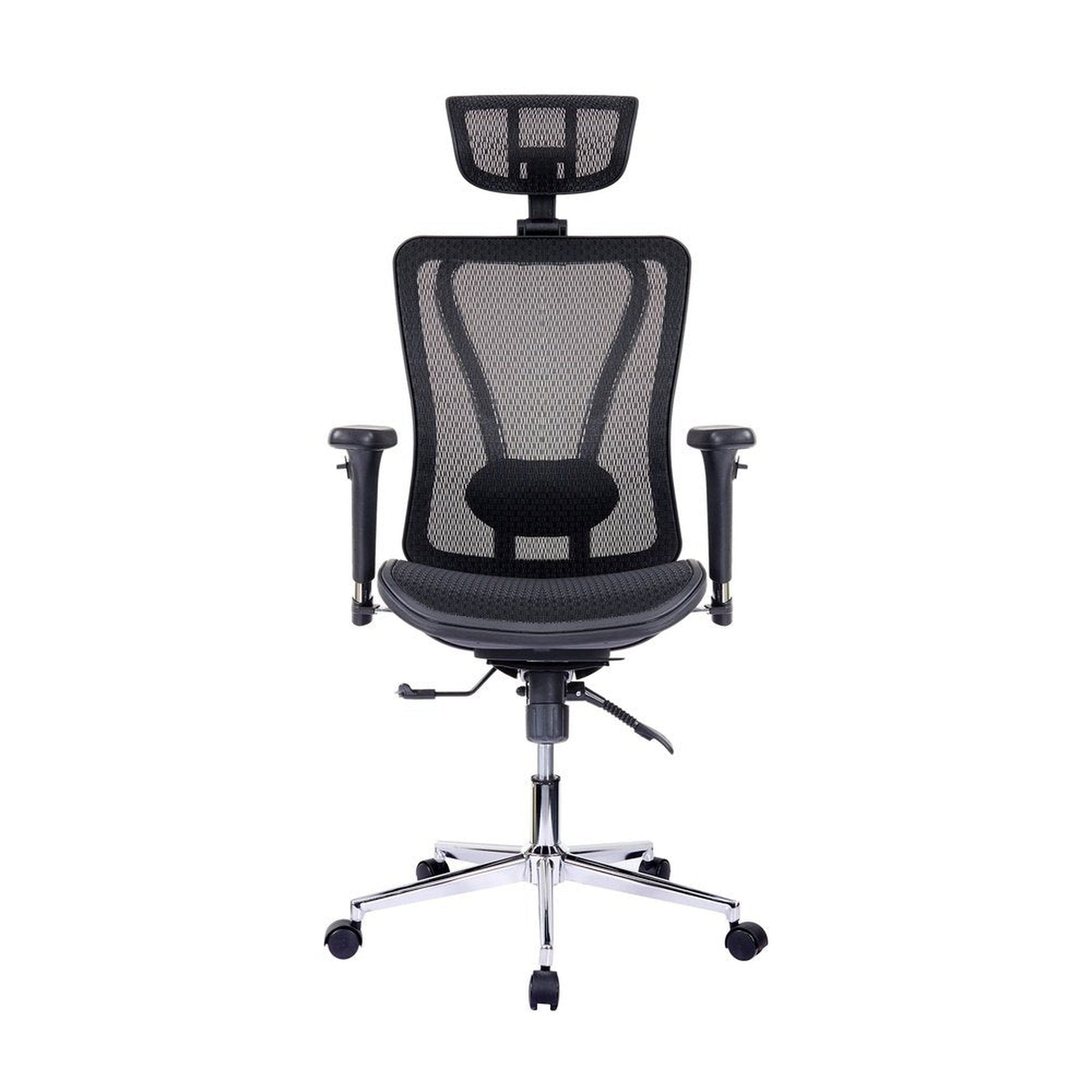 Techni Mobili High Back Executive Mesh Office Chair with Arms, Headrest and Lumbar Support , Black Techni Mobili Chairs