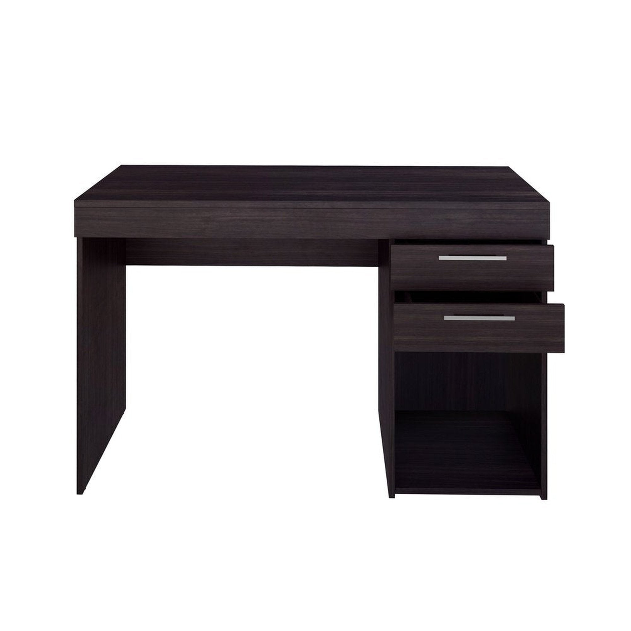 Techni Mobili Home Office Workstation with Storage, Espresso Techni Mobili Desks