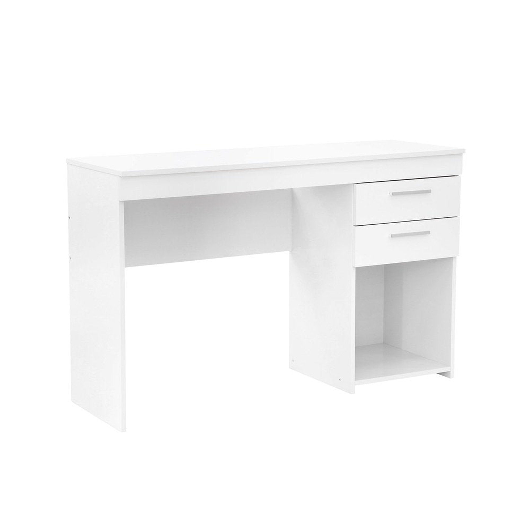 Techni Mobili Home Office Workstation with Storage, White Techni Mobili Desks