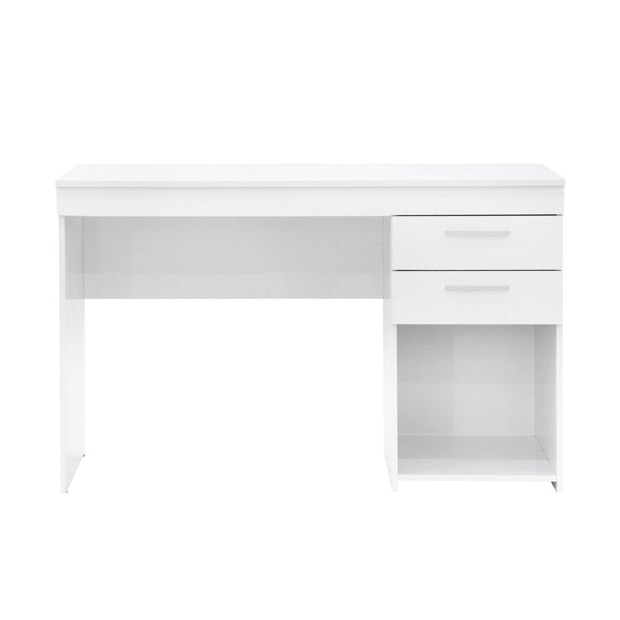 Techni Mobili Home Office Workstation with Storage, White Techni Mobili Desks