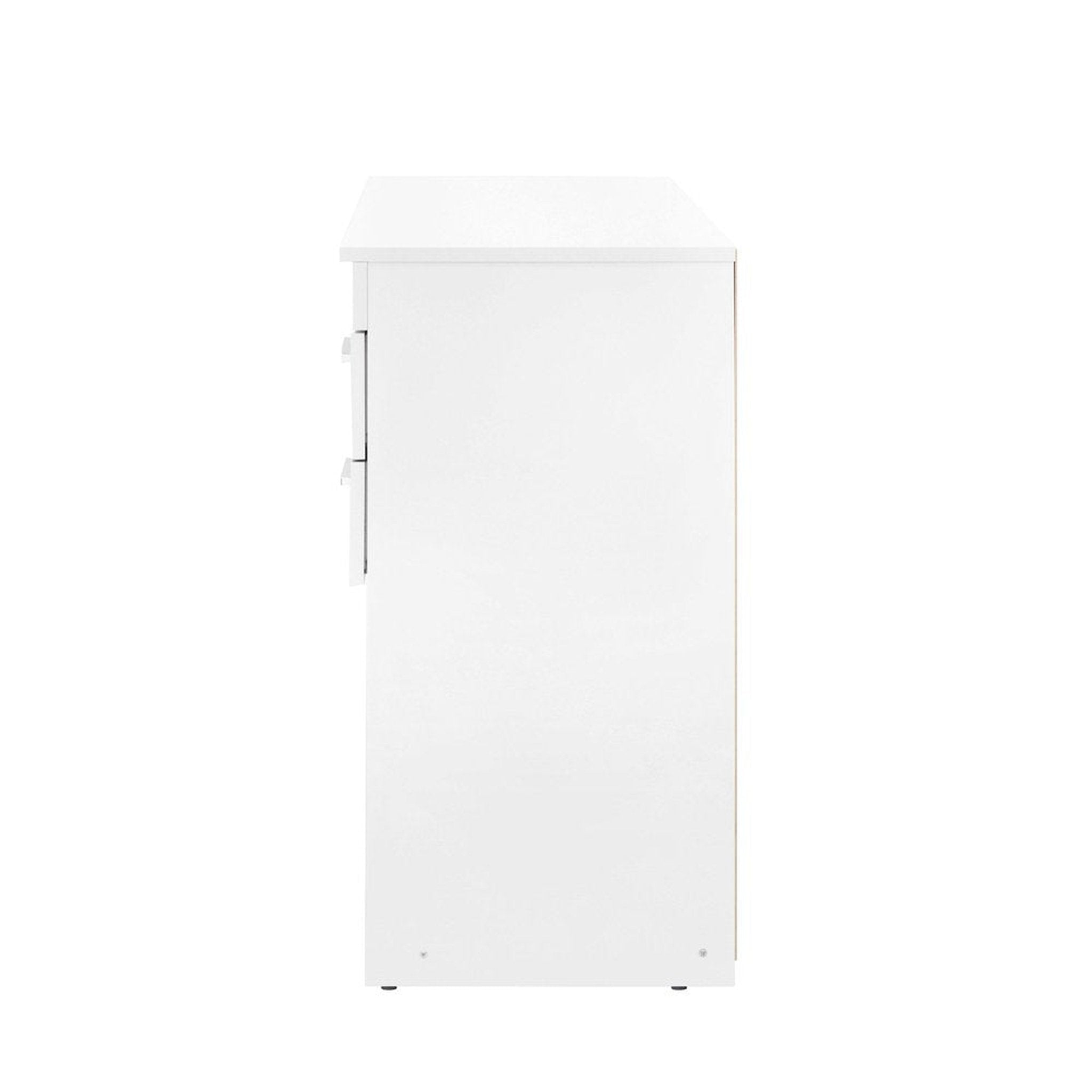 Techni Mobili Home Office Workstation with Storage, White Techni Mobili Desks